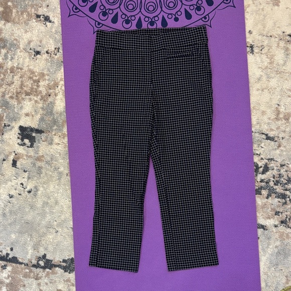 Anne Klein Navy and White Grid Pattern Pants size 4 - Picture 1 of 7